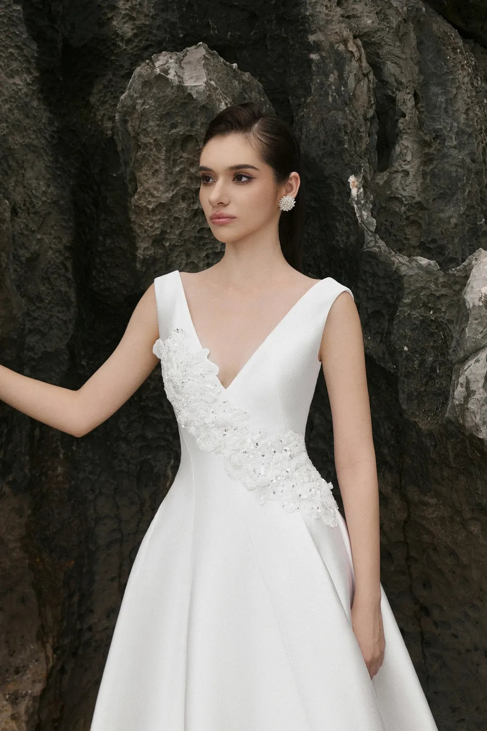 Strappy V-Neck Flared A-Line Dress